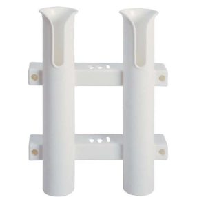   Horgászbot tartó fehér színű, oldalfalra szerelhető, 2 db bothoz