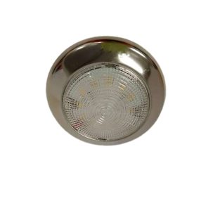   Belső világítás, rozsdamentes acél kerettel, 131 mm átmérő, 10 mm magas