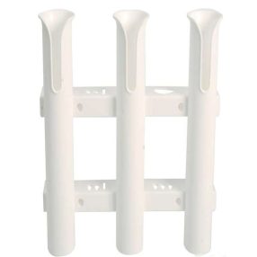   Horgászbot tartó fehér színű, oldalfalra szerelhető, 3 db bothoz